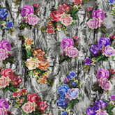 Designer 3D Texture Rose Floral Digital Printed Fabric For Boutique